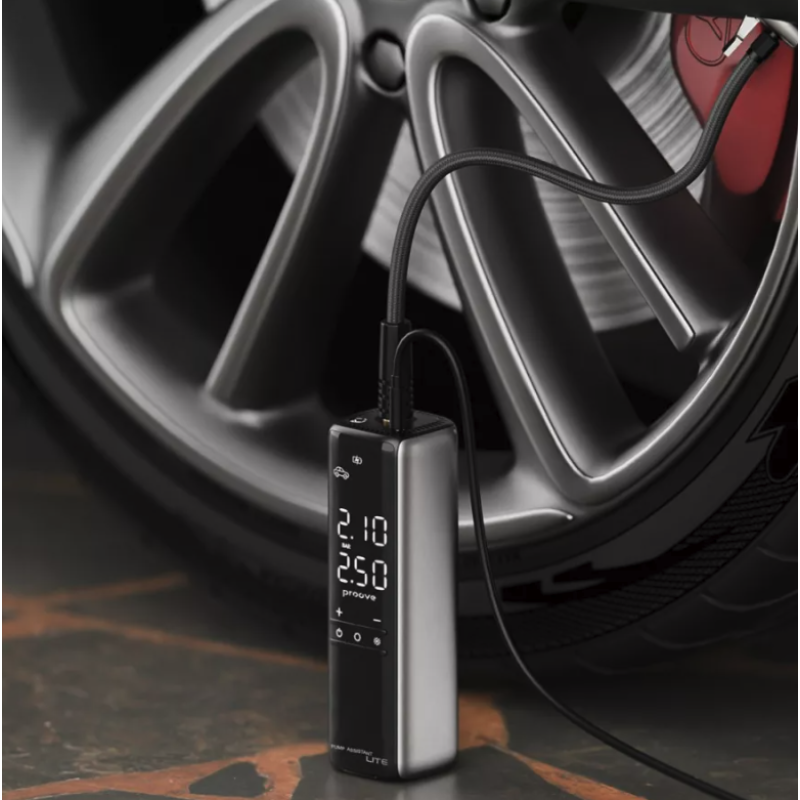 Proove Pump Assistant Lite 120W – Pārnēsājams Auto Kompresors ar LED Apgaismojumu